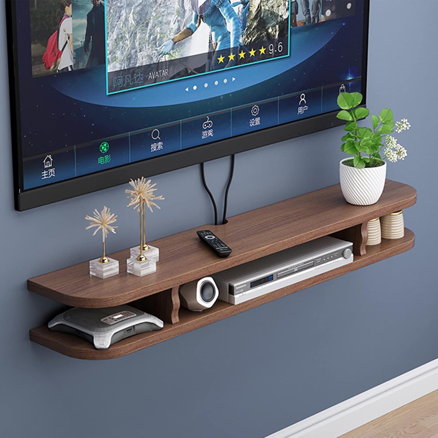 Amazon｜ウォールキャビネット、テレビコンポーネント用フローティングシェルフ、PS4 / Xbox One/ケーブルボックス/DVD