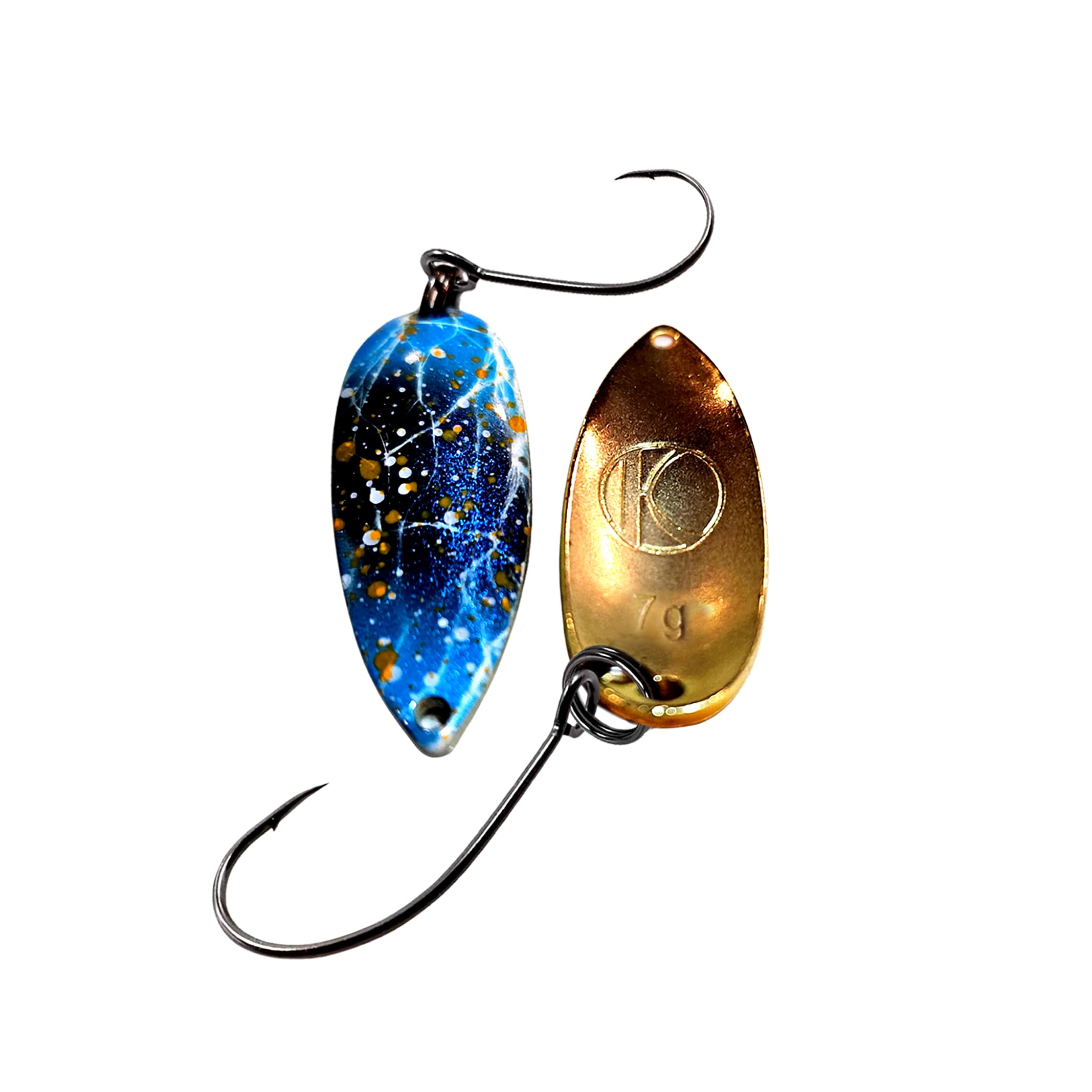 Ray OutKaster Slammer Spoon,Fishing Lures Casting Spoon Lure Fishing Spoons Lures Trout Lure Bass Lure Crappie Lure Pike Lure Walleye Lure (Flossy, 7g)