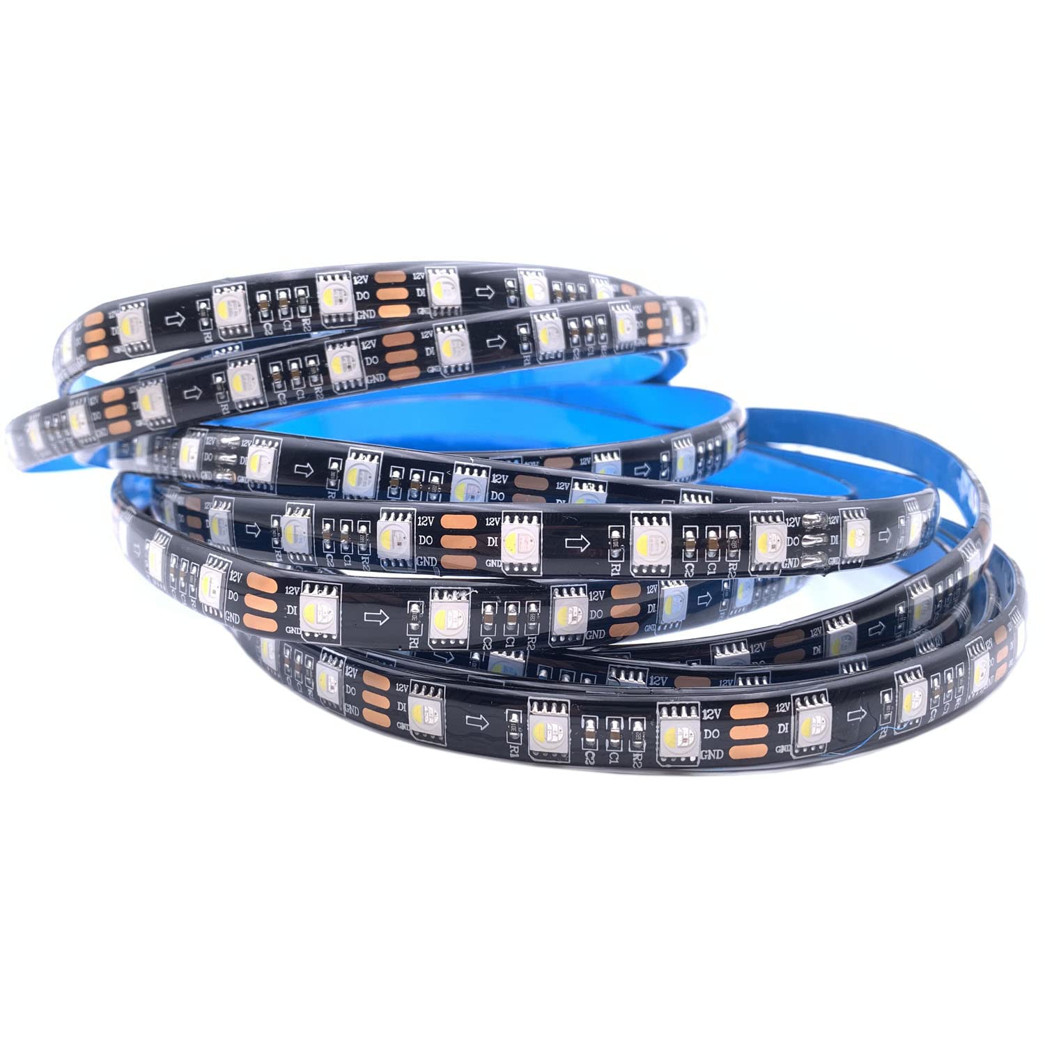 5M DC12V SK6812 RGBW RGBWW LED Streifen 60LEDs/m 5050 SMD Flexible LED Licht DC12V IP20 IP65 IP67 Weiß/Schwarz PCB 1 IC fahrer 3 leds (12V 5M SK6812 RGBW, Black Pcb Ip65)