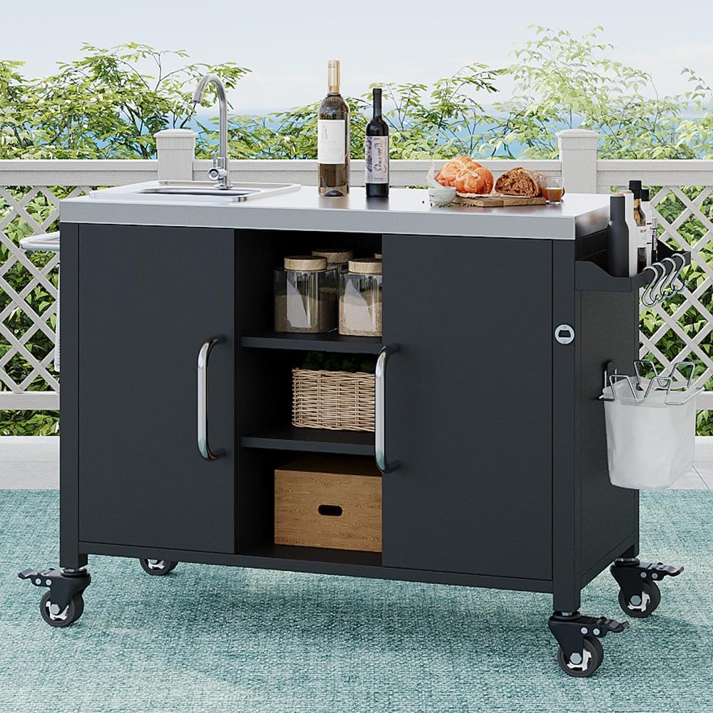 Amazon.com: JIVOIT Outdoor Kitchen Island, 55.5