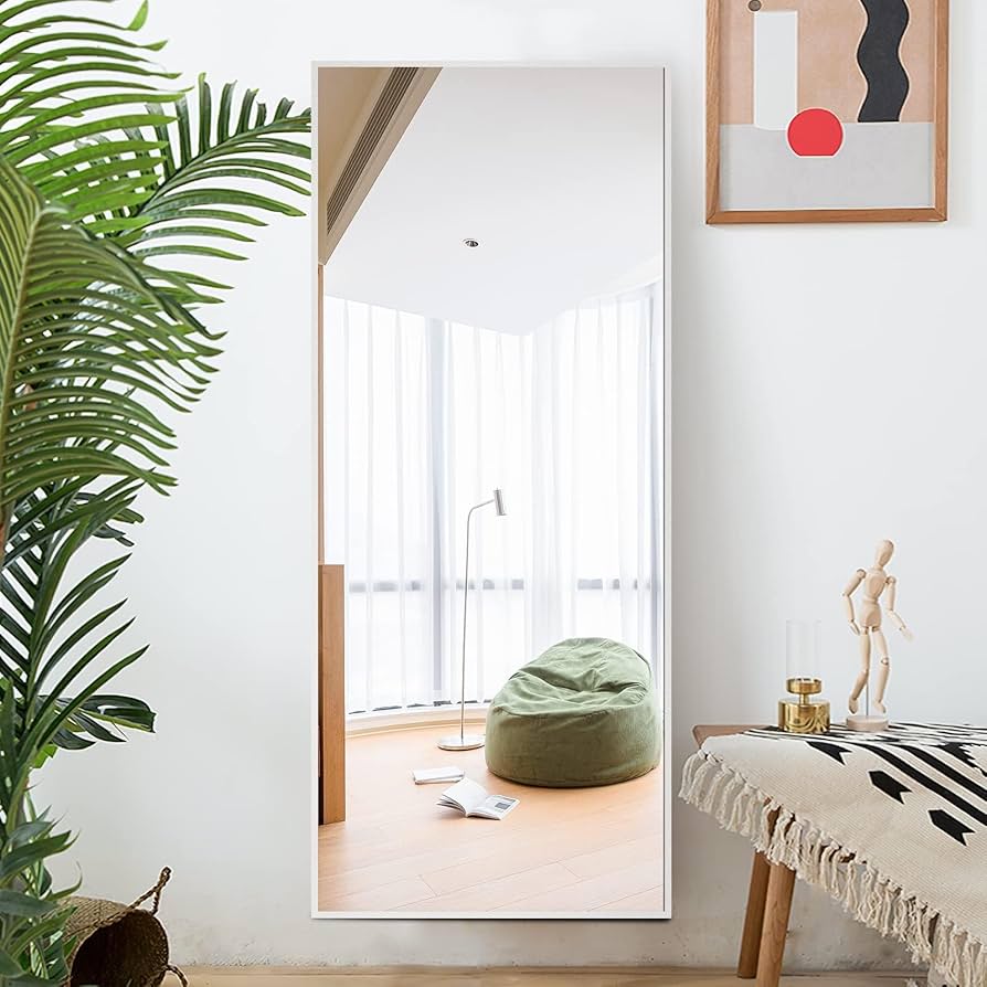 Amazon.co.jp: ミルオ君の鏡工房 全身鏡 大型 立掛け 姿見鏡