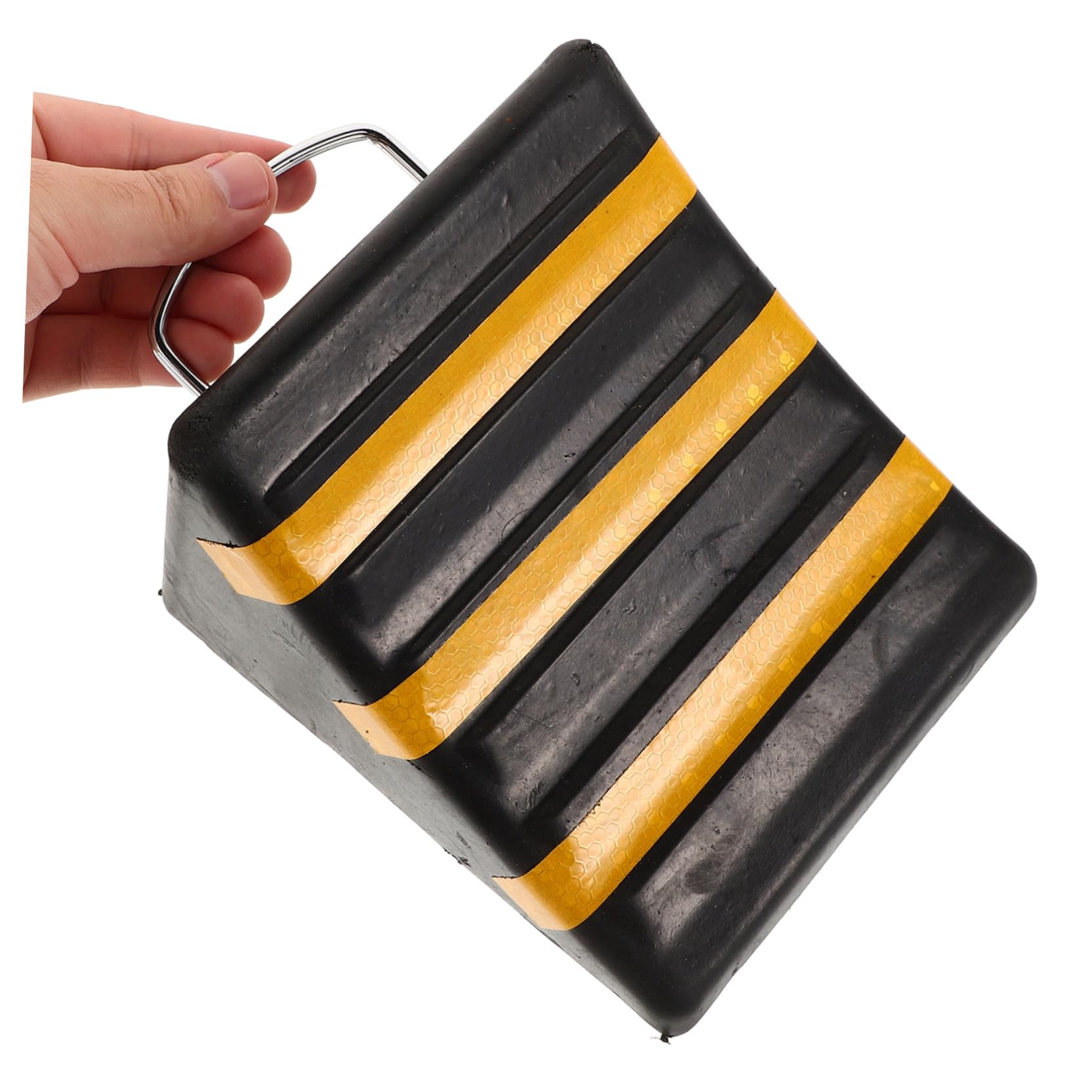 Calzo de Rueda de Goma Negro para Coche y Camión, Antideslizante y Portátil, Evita el Movimiento en Aparcamiento Seguro y Almacenamiento del Vehículo