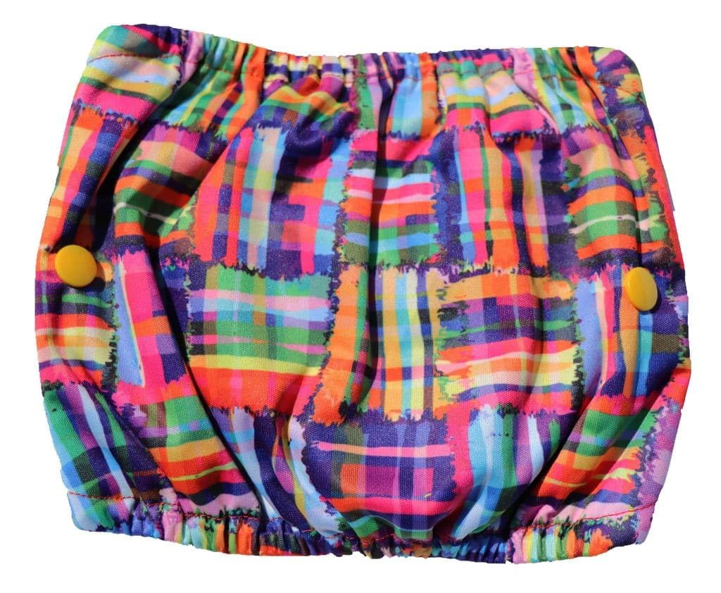 Glenndarcy Male Dog Belly Band - Urine Incontinence (Medium Long Band& 2 Washable pads, Patchwork)