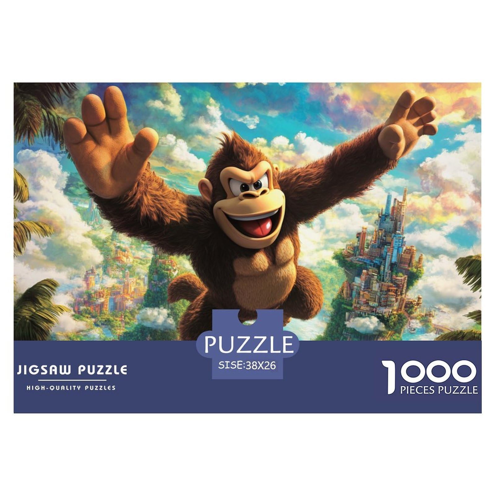 Donkey Kong Jigsaw Puzzle Waterproof 1000 Piece for Adults Gifts Fun Home Decoration Puzzle
