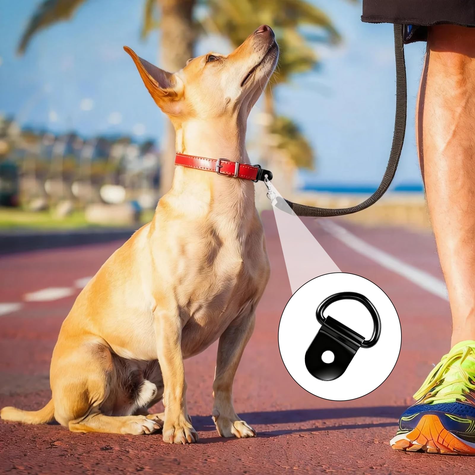 8 sztuk pierścieni mocujących, pierścienie w kształcie litery D, o nośności ok. 70 kg, pierścienie mocujące odpowiednie do pierścieni mocujących do samochodów ciężarowych do zabezpieczenia