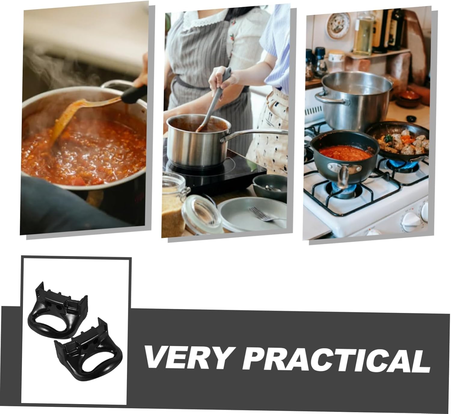 4pcs Ergonomic Pot Side Handles Replacement Handles for Pots Pressure Cooker Dutch Oven Pan Accessories