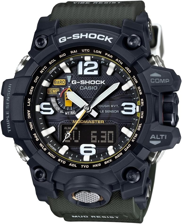 Casio Men's Multi-Dial Solar-Powered Watch with Resin Strap GWG-1000-1A3ER