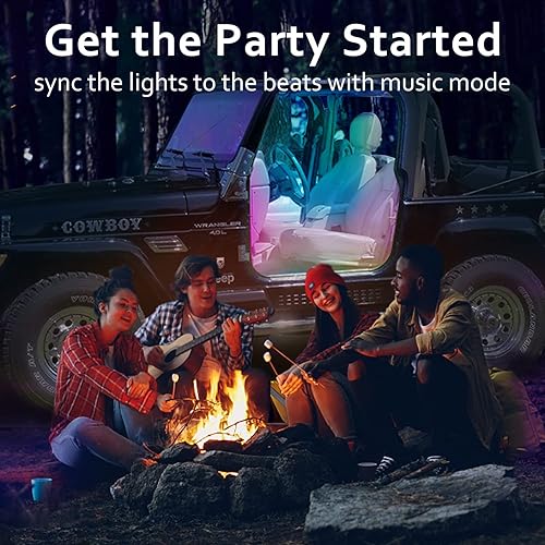 Miniatura 5 de Dreamcolor - Luces de acrílico para interiores de automóvil, 2 piezas de 43.3 pulgadas43.3 in, 128 luces LED coloridas para automóvil, fibra óptica,