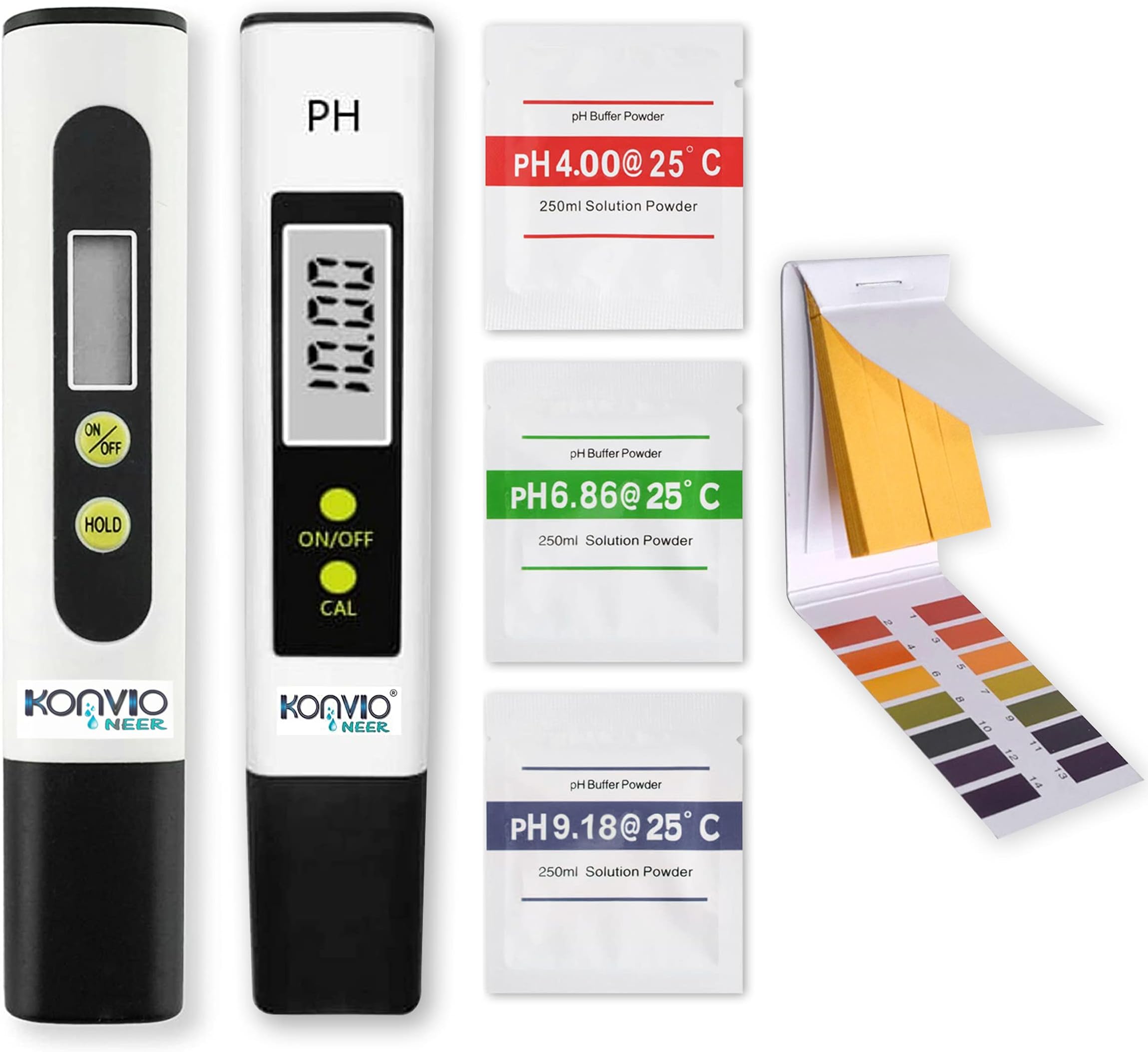 - Total Ph Meter,TDS Meter and Ph Strip Combo, Full Water Testing Kit with Buffer Powder