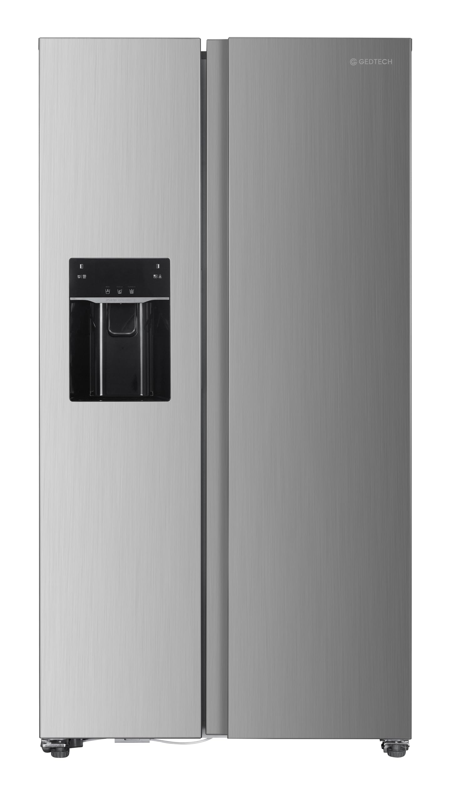 GEDTECH - Refrigerador americano GSBSA513IX Side by Side 513L - Dispensador de agua y máquina de hielo automático - Acero inoxidable