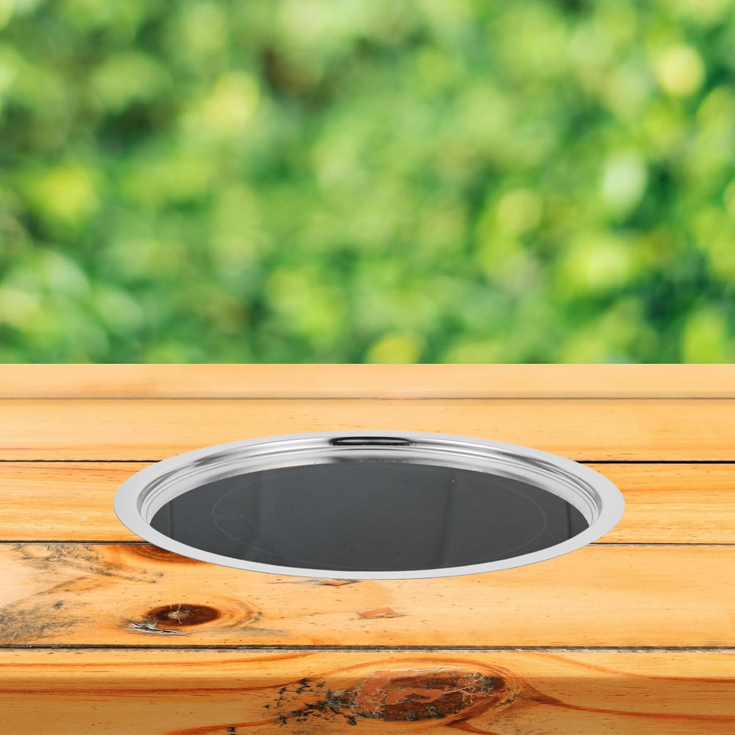 Induction Cooker Ring for Hot Pot Stainless Steel Table Fitting for Dining and Restaurant Use Easy to Clean and Maintain Prevents Splashes Opening
