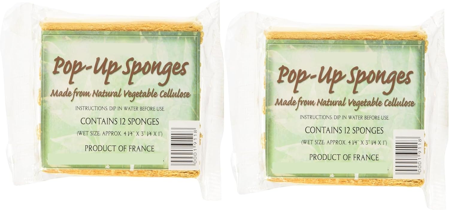 Pop-Up Sponges, Natural Vegetable Cellulose, TJs, (2 Packs)
