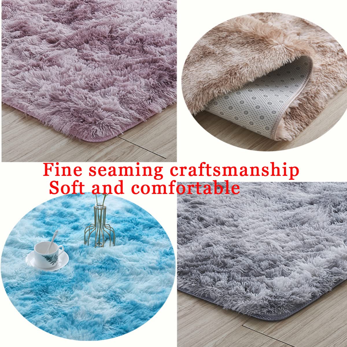 Tapis antidérapant en fausse fourrure pour salon et chambre à coucher, tapis de sol confortable, essentiel pour la décoration d'intérieur, confort élégant