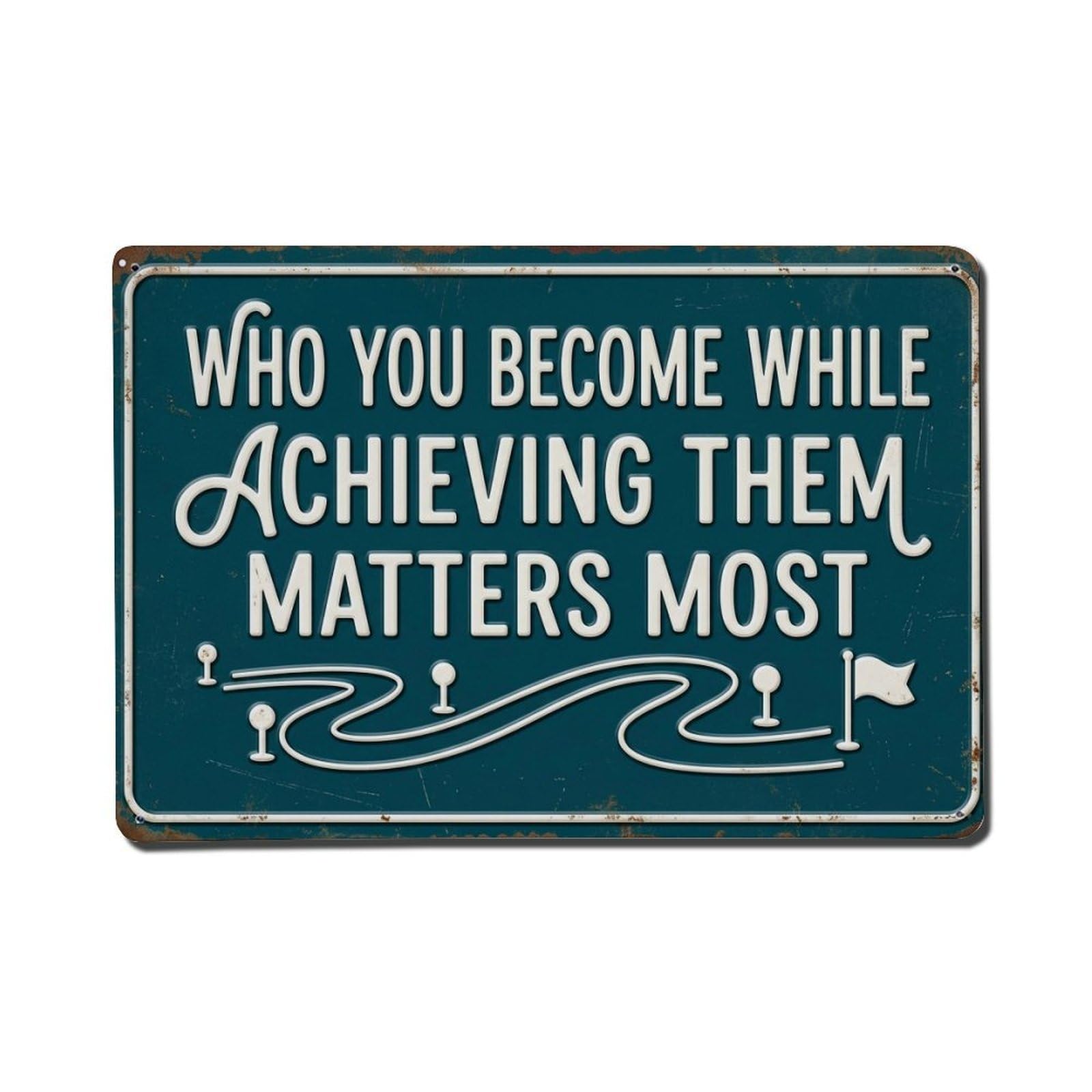 Become Achieving Them Entrepreneur Retro Motivational Slogans Vintage Metal Tin Sign Plaque Wall Decor for Cafe, Club, Garden Metal Poster 8x12Inch
