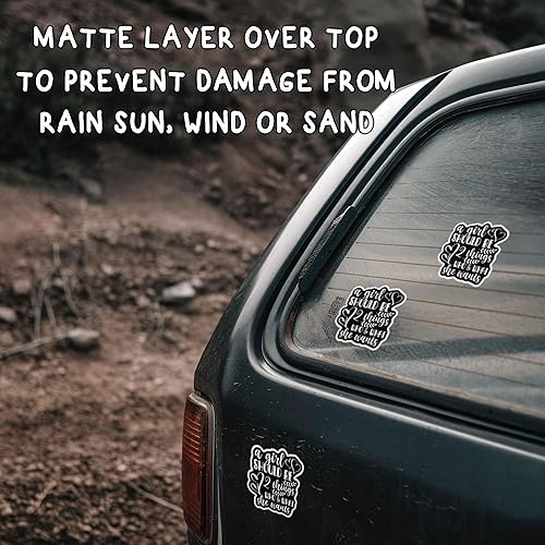 Miniatura 5 de (3 unidades) Calcomanías motivacionales Calcomanías inspiradoras A Girl Should Be 2 Things Who and What She Wants - Adhesivo resistente a la