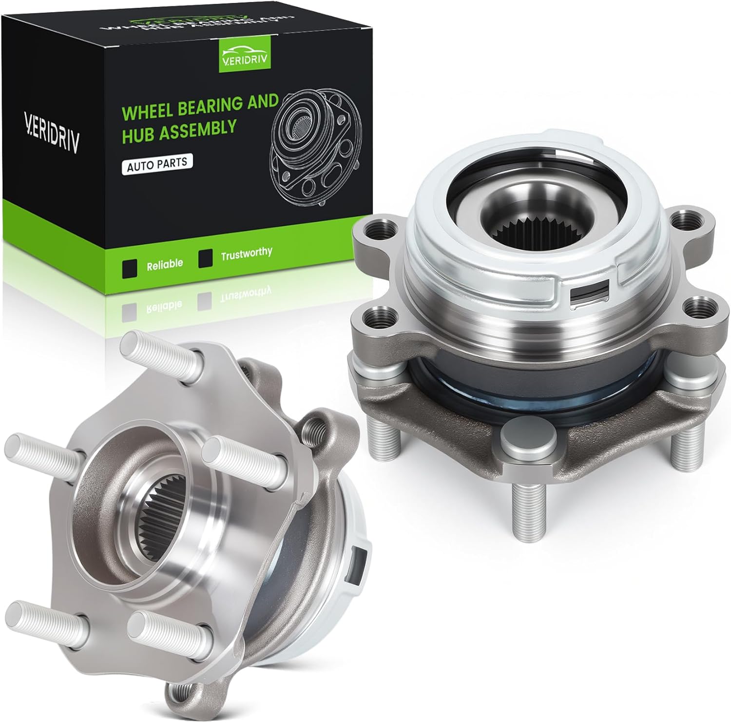 513296 2PCS Front Wheel Bearing Hub Assembly for 2009-2018 Murano, 2013-2020 Pathfinder, 2009-2021 Maxima, 2013 Infiniti JX35, 2019-2021 QX50, 2014-2020 QX60 Non-ABS 5-Lug