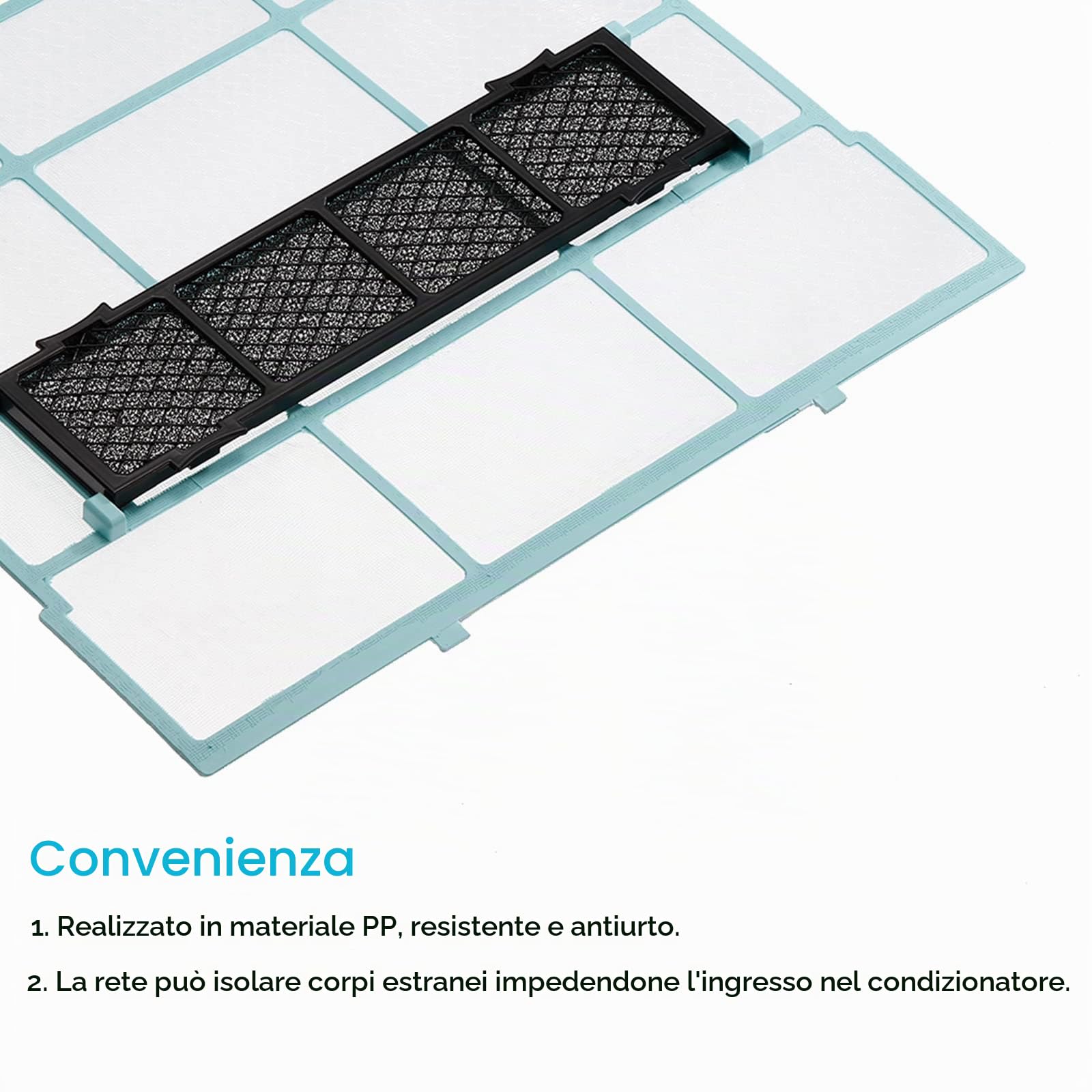 PATIKIL Aria Condizionatore Aria Filtro 29cm x 26cm Blu Nero