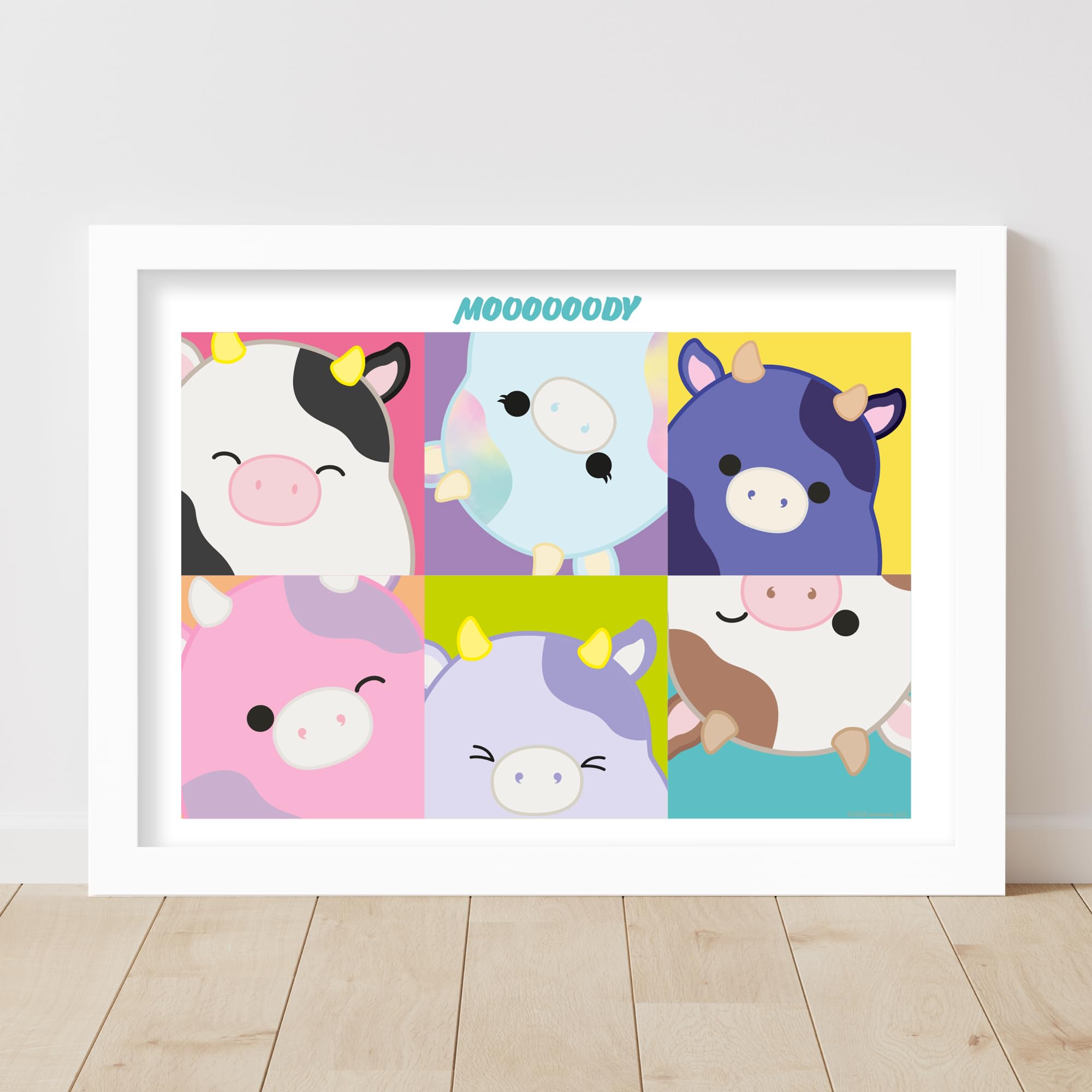 Themed Multicolour Squishmallows Print - Moody Cows Poster Wall Art (29.7Cm X 42Cm - A3)