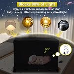 South to East Slumber Crib Blackout Cover, Portable Travel Crib Canopy Cover with Carry Bag, Breathable Sleeping Pod Shade for Playpen, Stretchy Netting Canopy Cover for Pack N Play Playard