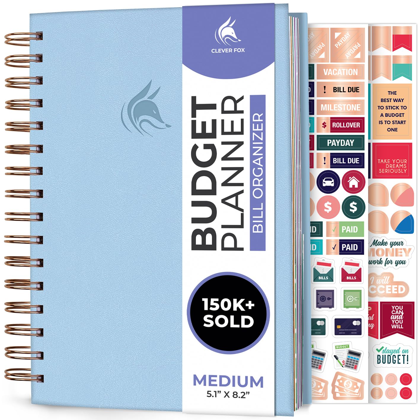 Clever Fox Budget Planner & Monthly Bill Organizer with Pockets. Expense Tracker Notebook, Budgeting Journal and Financial Planner Budget Book to Control Your Money. Medium Size – Lavender