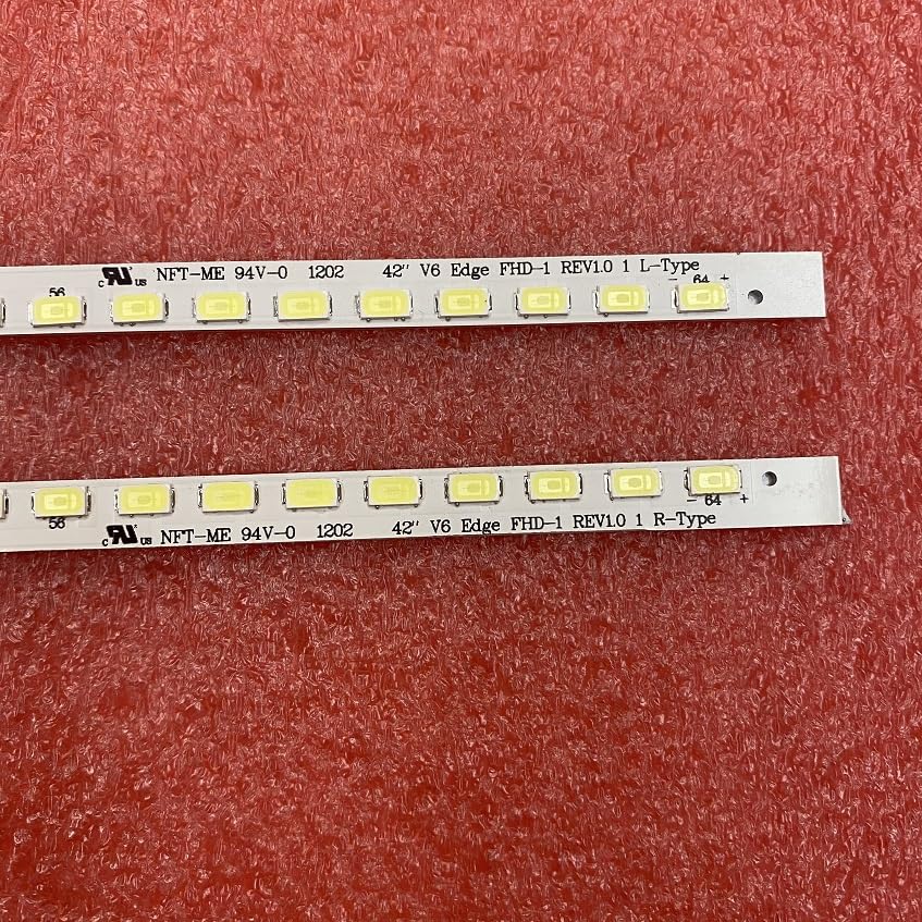 Bande de rétroéclairage LED Compatible Fit for Les modèles 42LV579s, 42LV5500, 3660L-0374A, 42E96RS, 42LW4500, 42PFL8606D, 42LW4500, 42LW5700, 42LW5500, 42 V6 Edge FHD RL(2 Kit for 2 TV)