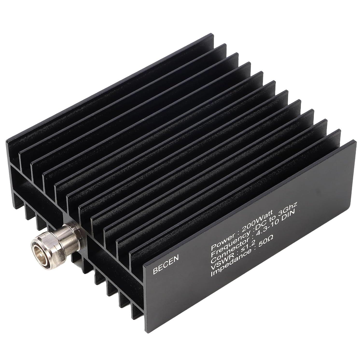 BECEN 200Watt 4.3-10 Mini DIN Male RF Dummy Load,DC to 3GHz 50 Ohm，Combine The use of Vector Network Analyzer，Spectrum Analyzer，Oscilloscope， Signal Generator