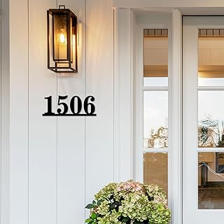 Stylish House Number Sign for Outside,Personalized Unique Address Number Sign,Custom Metal Address Number Plaque with Pre-drilled Holes,2 Color Select,Ideal Gift for Housewarming
