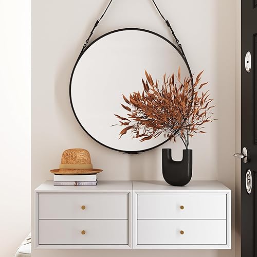 Miniatura 13 de Nathan James - Mesita de noche lateral Harper moderna, mesa decorativa o auxiliar con cajón de almacenamiento, 1, negro/marrón Negro/Marrón,Marrón