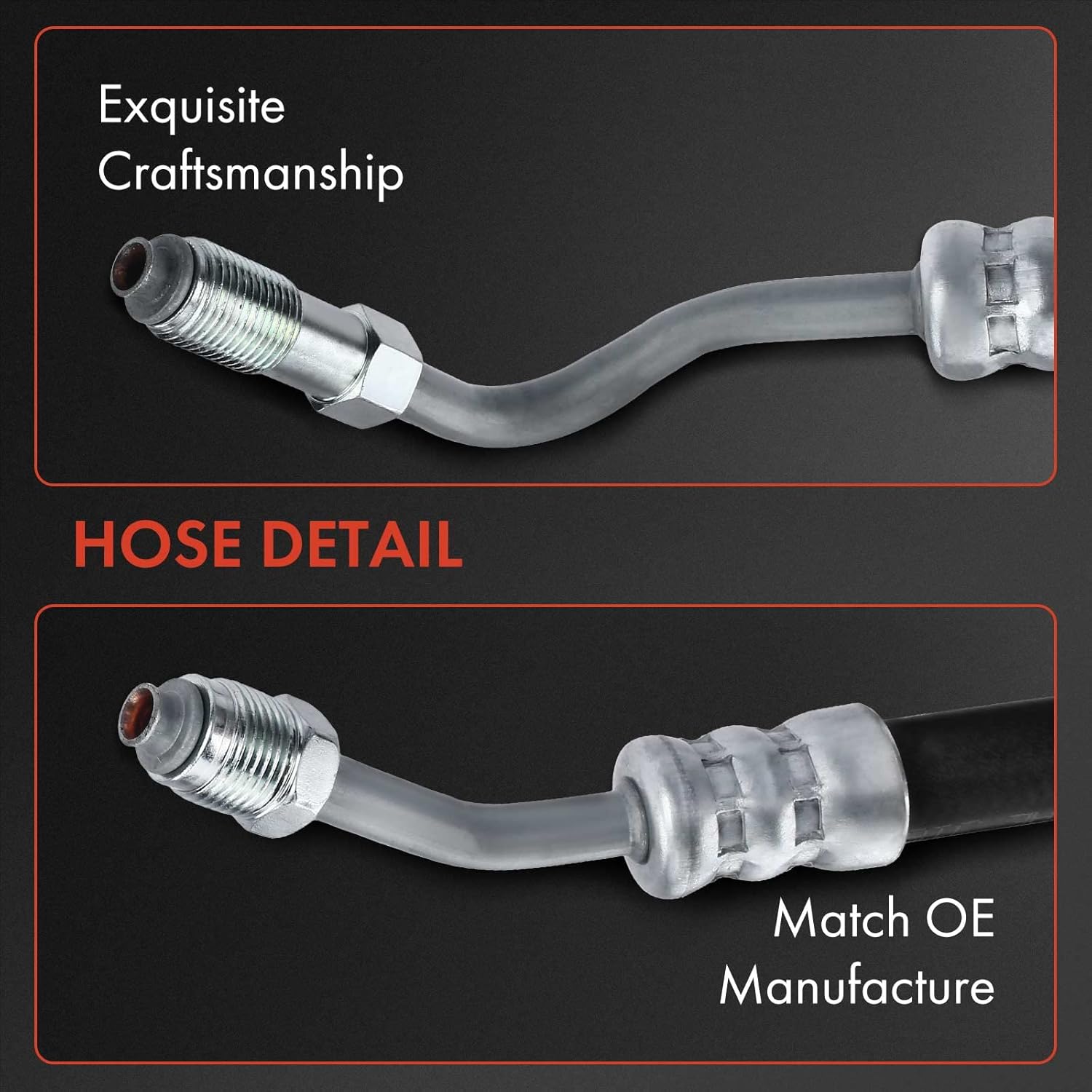 A-Premium Power Steering Pressure Hose Line Assembly Compatible with Jeep Liberty 2004-2005, 3.7L, with O-ring, Pump To Rack/Gear