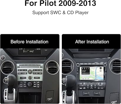 Double Din Car Stereo for Honda Pilot 2009 2010 2011 2012 2013 Android 11.0 OS 6G RAM+128G ROM 6.2 Inch Touchscreen Built in Navigation DVD/WiFi/GPS,Support 4G/Android Auto/Carplay