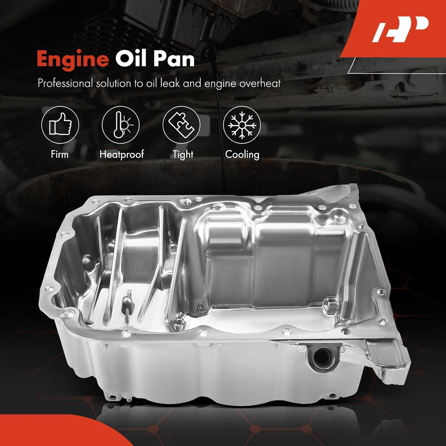 A-Premium Engine Oil Pan Sump with Drain Plug Compatible with Mini Cooper 2014-2017, Cooper Clubman 2016-2018, Cooper Countryman 2017, 1.5L Petrol