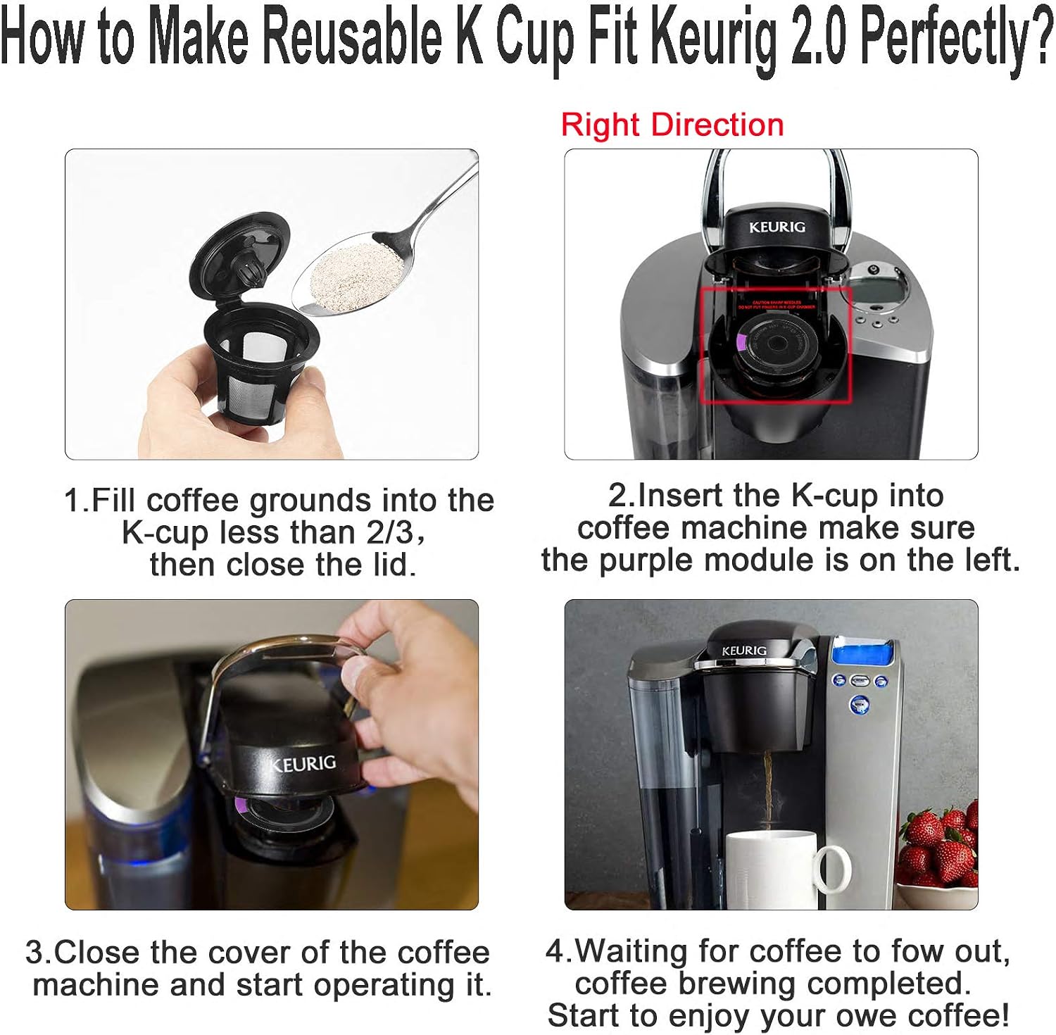 Buy 6 Pack Reusable K Cups for Keurig 