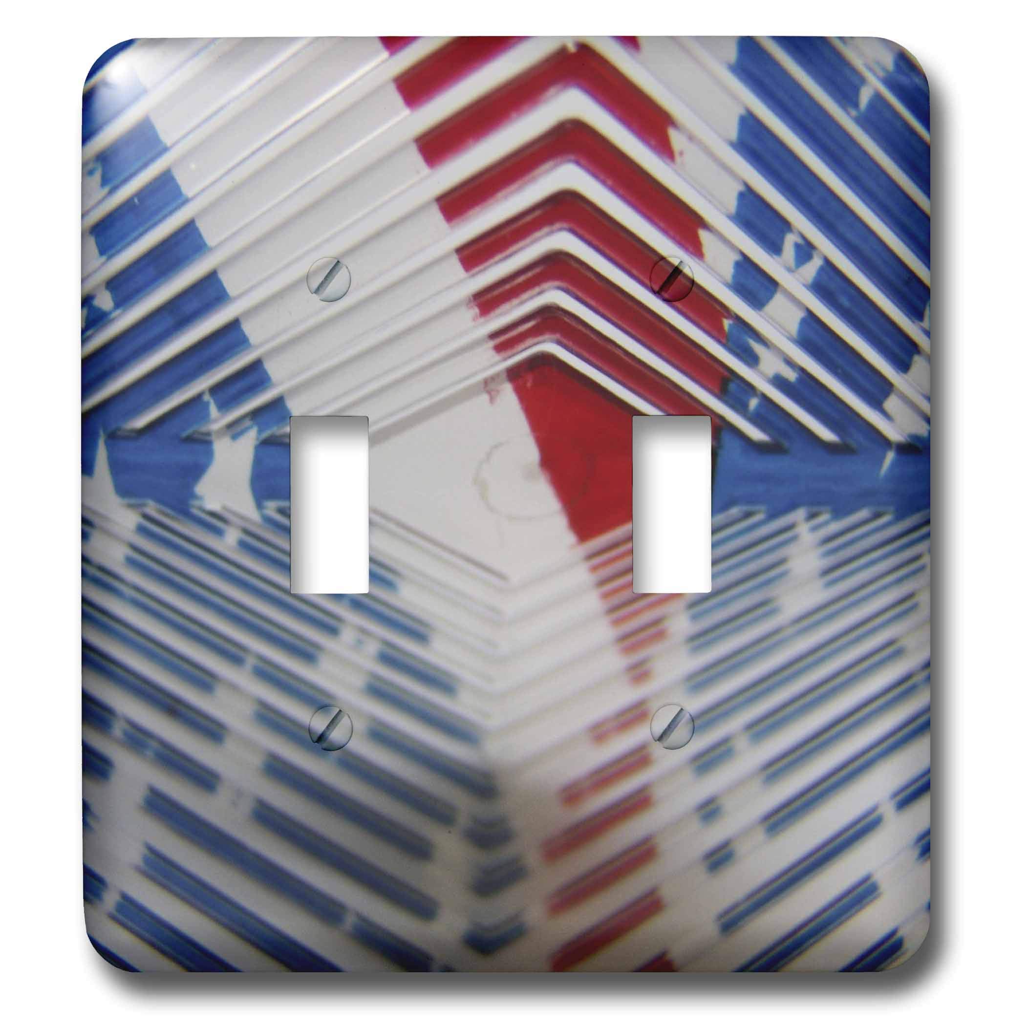 Interrupteur à bascule double 3dRose rouge blanc bleu pour double commande électrique fiable