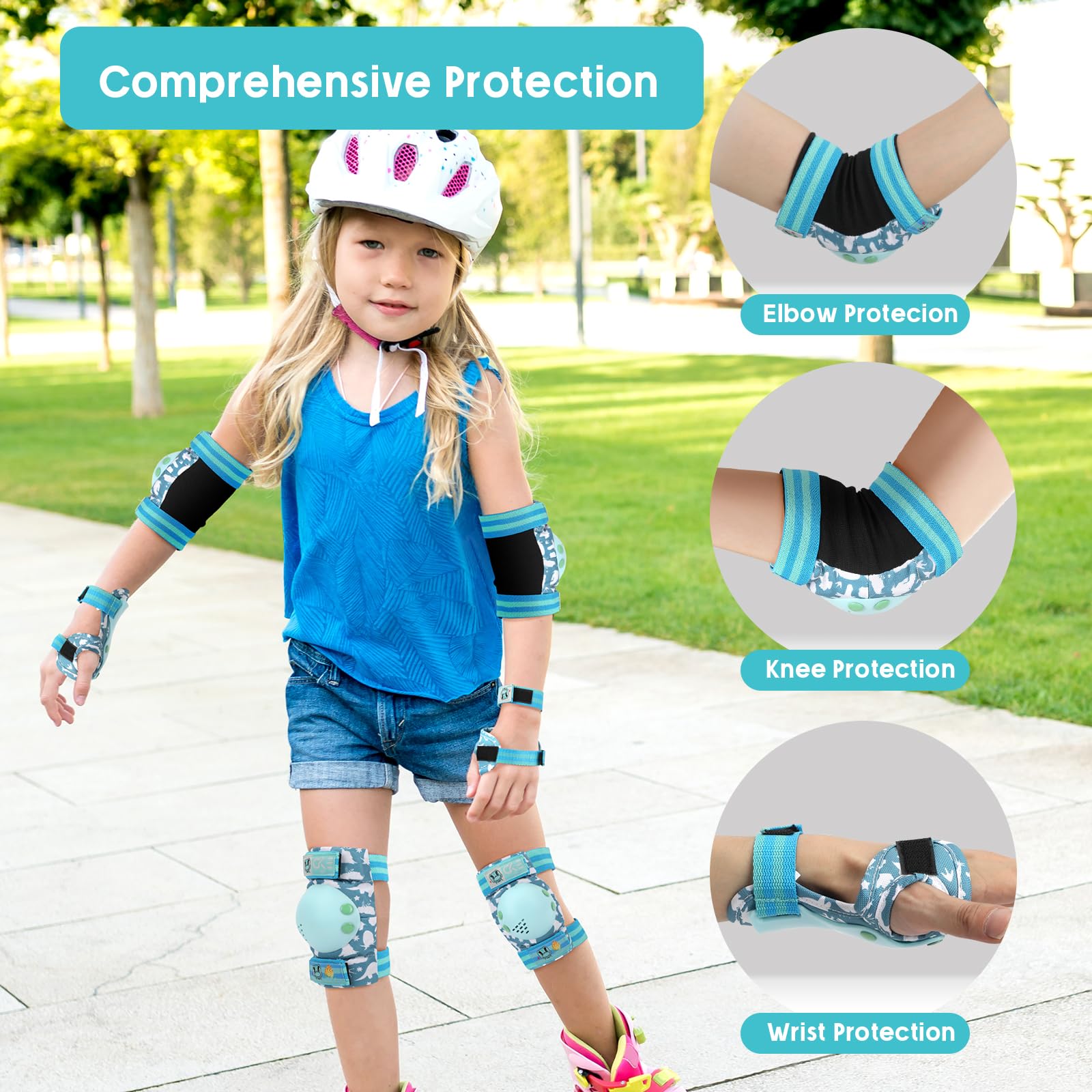 Casco Niña Años Kit De Protección Completo Para Niños Casco