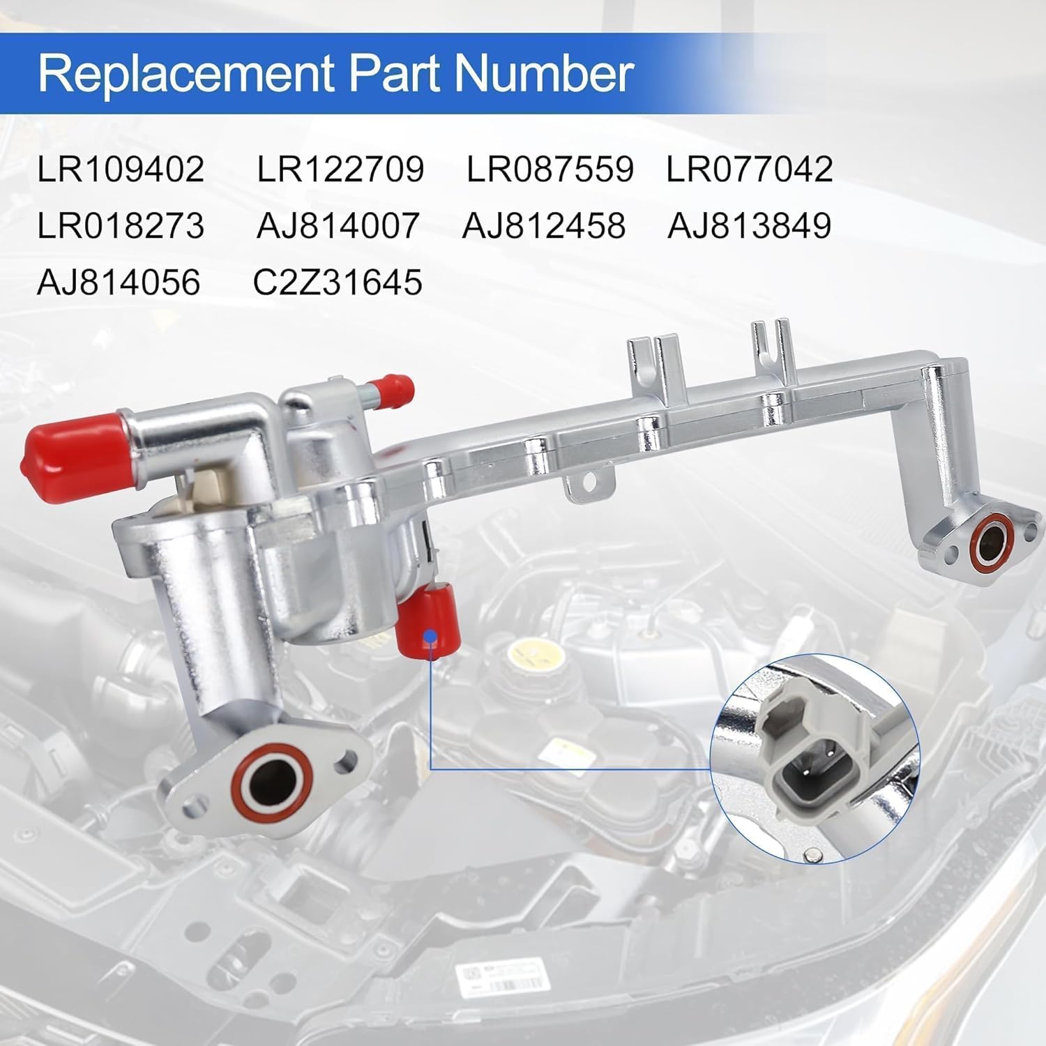LR109402 Aluminum Heater Manifold Coolant Tube With Sensors for Land Rover LR4 2010-2013 for Range Rover Jaguar 2010-2020 V8 5.0L Replace LR109402, LR077042, LR018273