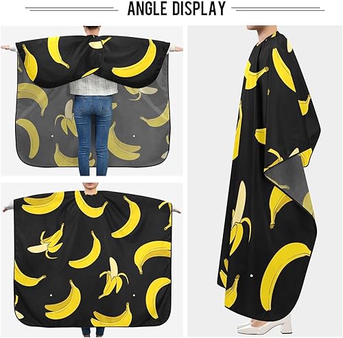 Miniatura 5 de Capa de peluquero para hombre, diseño de gnomos de abejas de abeja, ajustable, delantal para corte de pelo, 64.9 x 55.1 pulgadas