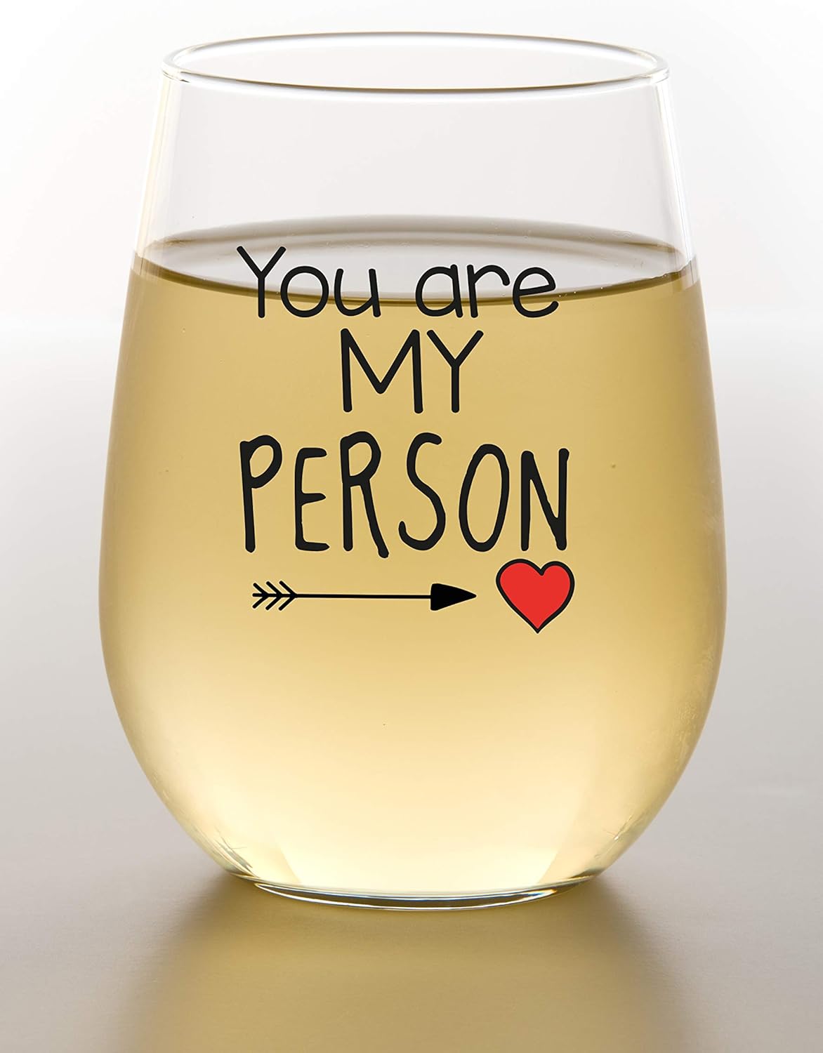 Flash Deals - 80% OFF You Are My Person - 15 oz Stemless Wine Glass - Perfect Birthday Gift for Women, Girlfriend, Wife, or Mom, Best Friend Gifts For Women Unique, Best Friend Birthday Gifts For Women, BFF Gifts For Women