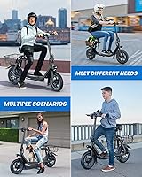 Vista 4 de Urbanmax C1 Electric Scooter for Adults & Teens,20 Miles Range, 265 Lbs,Top Speed 16MPH, Wide Anti-Slip Deck for Commute, Groceries, Pets, Foldable