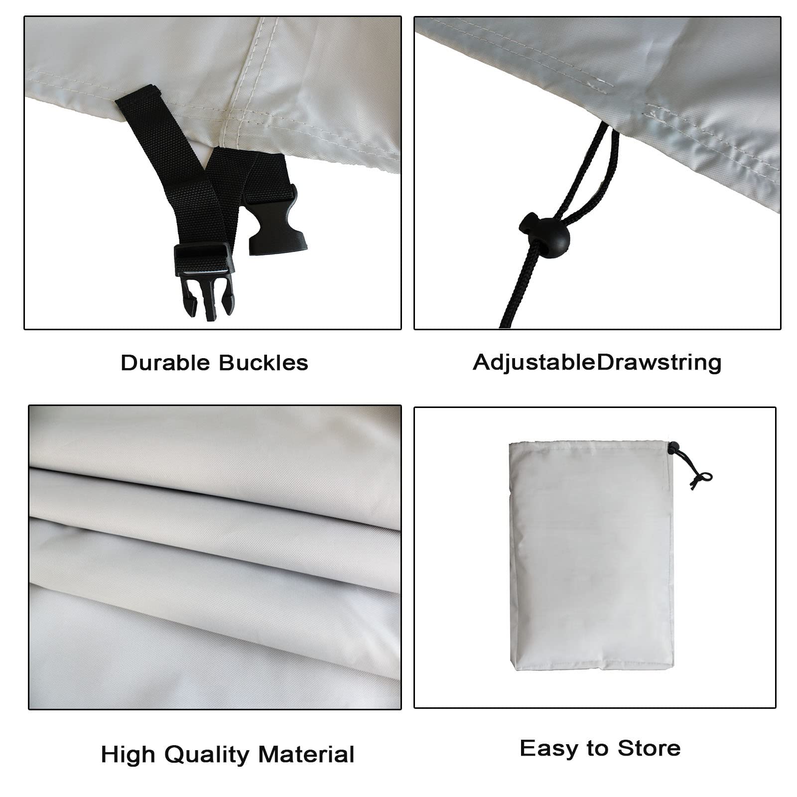 Coperture per Mobili da Giardino Quadrato,170x90x95cm Copertura Tavolo Esterno Tessuto Oxford 420D,Tavolo per Esterni Copertura Impermeabile,Telo Copri Tavolo da Terrazza Anti-UV