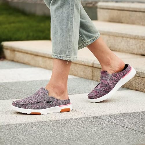 Miniatura 7 de OrthoComfoot Zapatos ortopédicos de lona para mujer, cómodas pantuflas con soporte de arco para fascitis plantar, mocasines ortopédicos casuales