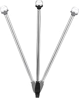 Vista 4 de attwood 5550-PA20-7 Lightarmor - Barco marino plegable de 20 pulgadas, luz de poste de 360 grados, color plateado