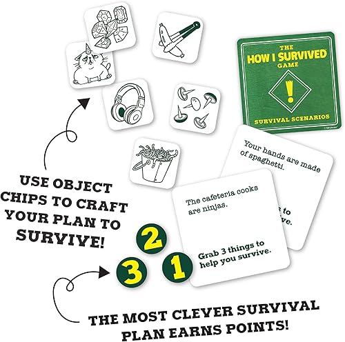 Miniatura 4 de MindWare The How I Survived Game - Divertidos juegos familiares para niños y adultos - Gran regalo para niños y niñas - A partir de 8 años