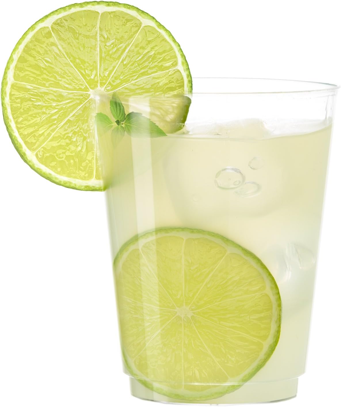 [20 Tumblers] Embellish Crystal Clear Disposable Heavy Duty Plastic 10 Oz Old Fashion Style, Fancy Cups, Great For Wine, Cocktail, Or Any Beverage, Wedding, Catering, Parties, Buffets, Events, 1 Pack