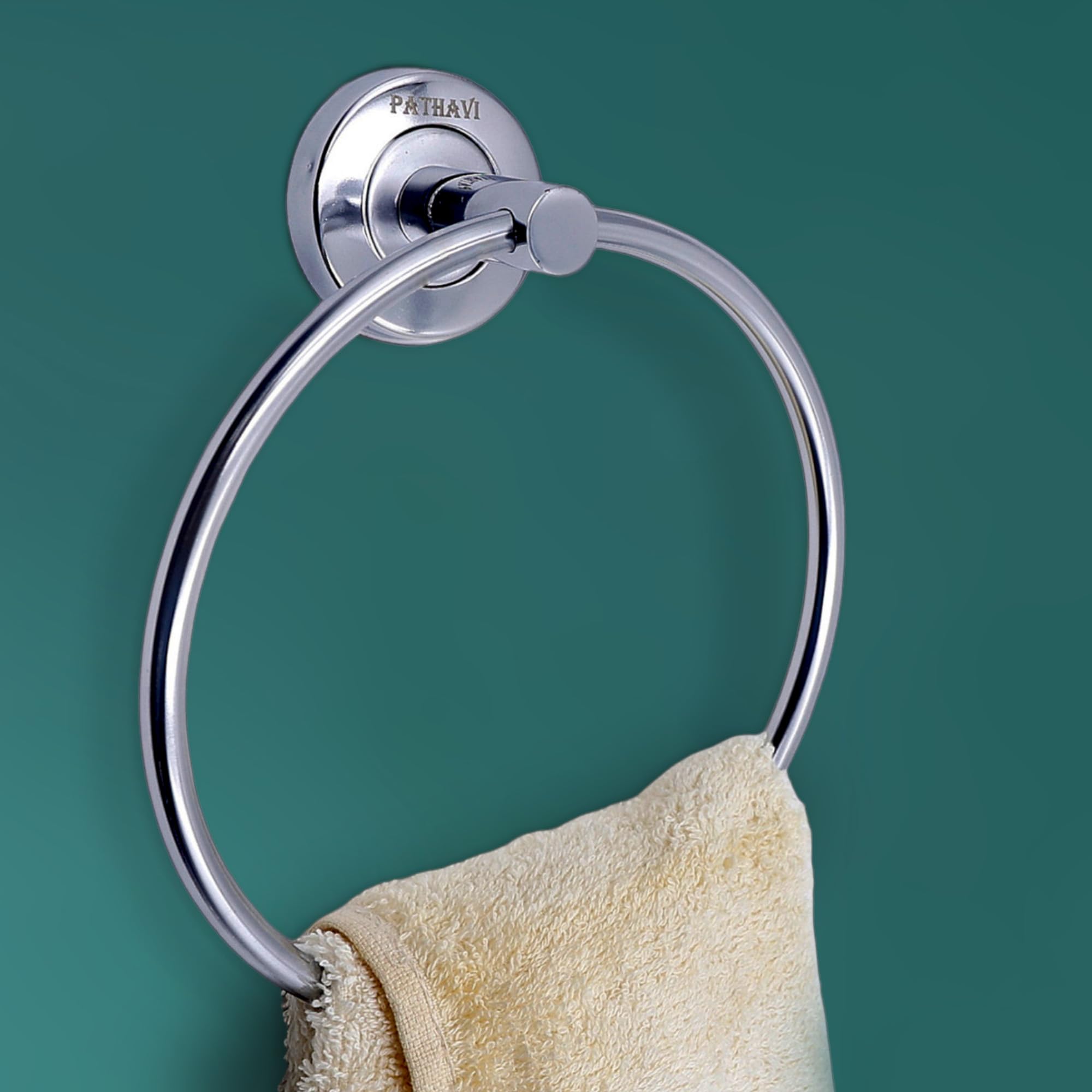Pathavi Stainless Steel Towel Hanger for Bathroom | was Basin | Towel Holder | Napkin Holder for Wash Basin | Towel Ring| Bathroom Accessories (Round, Chrome Finish, Pack of 1) (B0DD1HVW48) Amazon Price History, Amazon Price Tracker