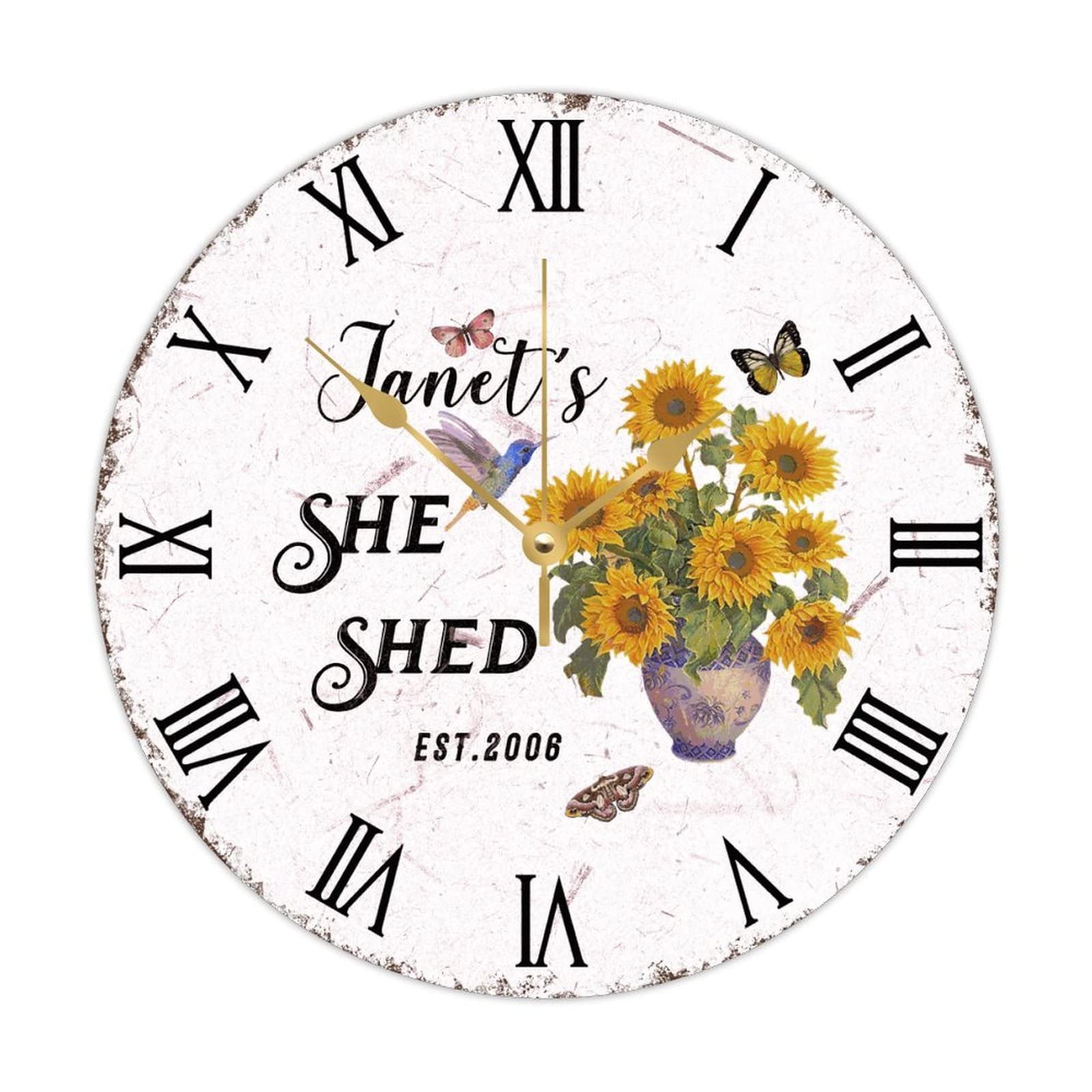 Horloge murale personnalisée bois silencieuse sans tic-tac pour rester au calme