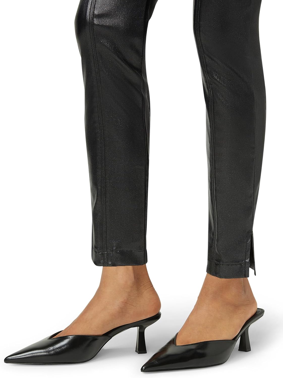 HUE Women's Coated Hi-Rise Cigarette Pant