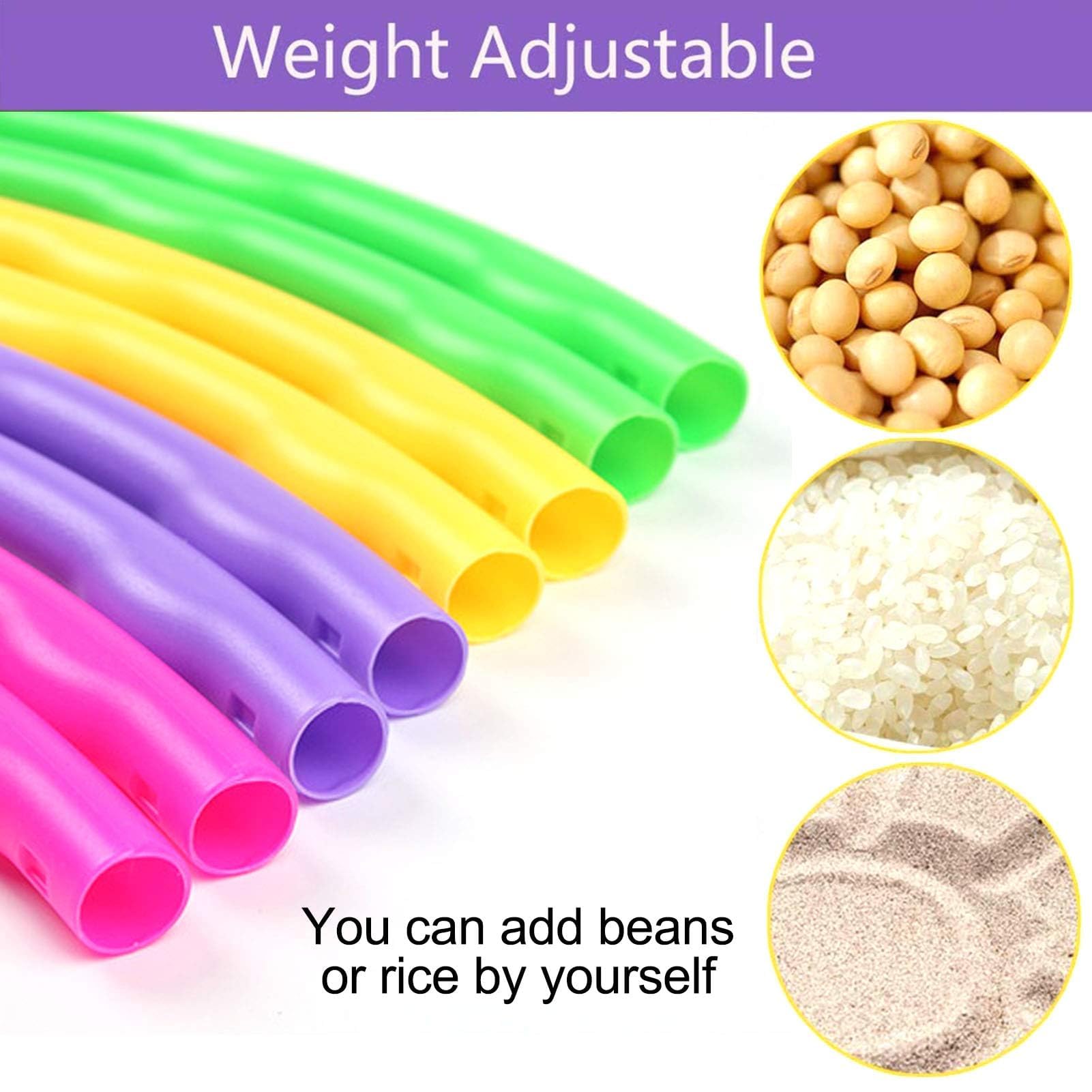 TaimeiMao Hula Hoop per Bambini, Hula Hoop Fitness, Cerchio di Fitness Rimovibile Splicing 8 Sezioni, Cerchio Ginnastica Ritmica, Hula Hoop per Ginnastica da Dimagrire, Danza, Giochi