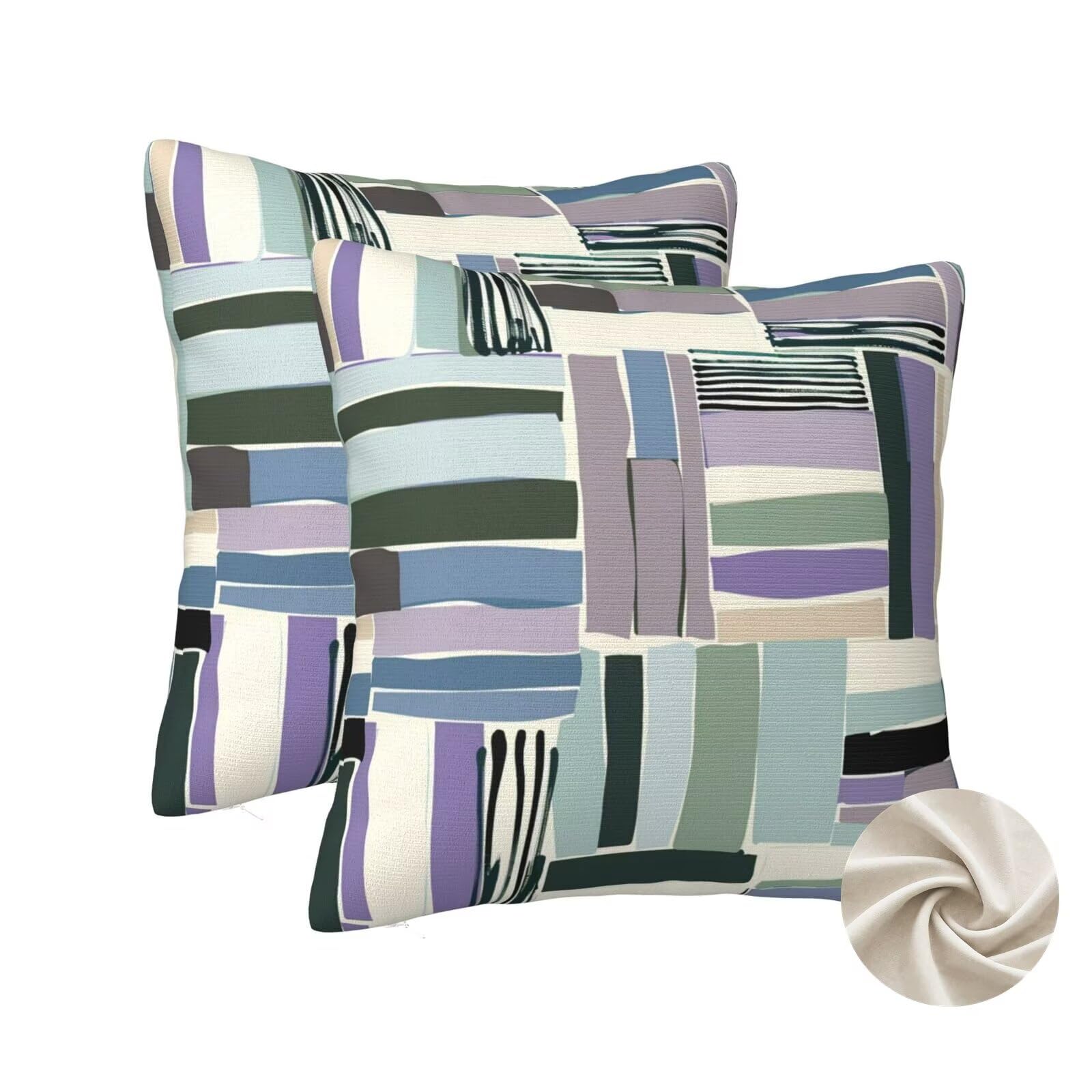 Housses de coussin 60x60 cm lot de 2 à motif géométrique moderne zt107