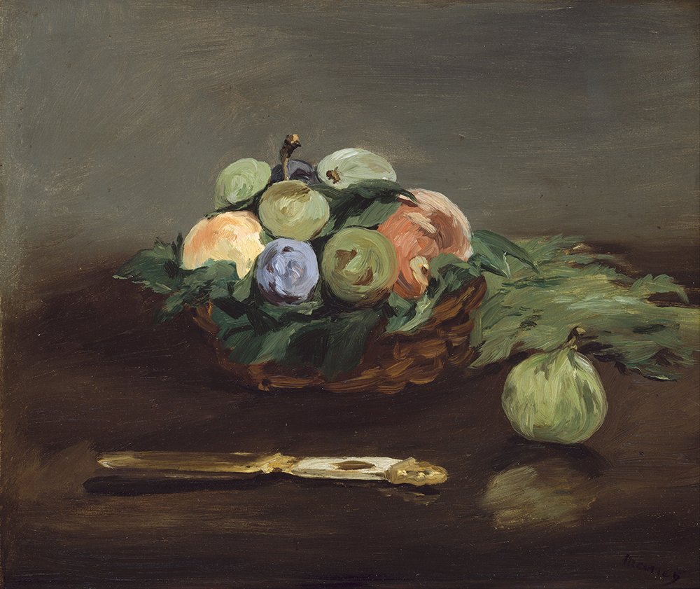 Sublimez votre salon avec le Basket of Fruit de Edouard Manet en grand format mat