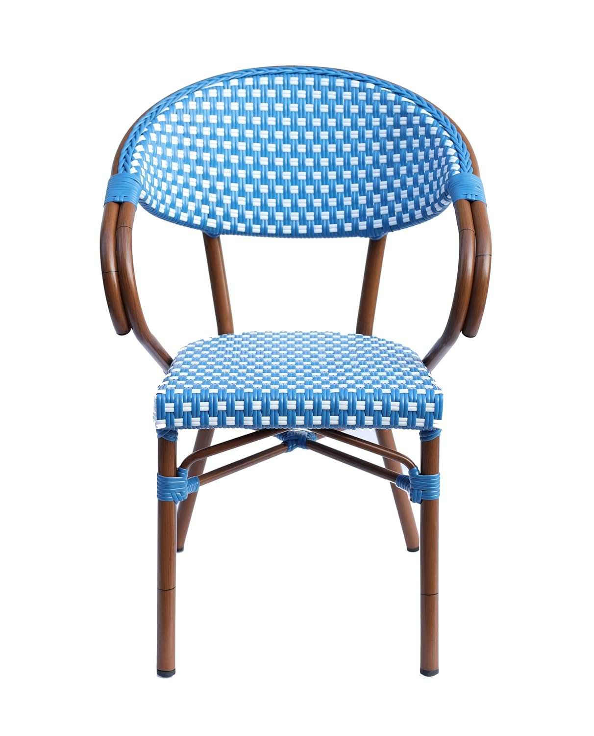French Style Bistro Set (Blue/White) - Image 5